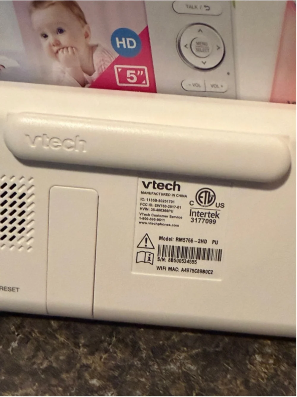 VTech RM5766-2HD Smart Wi-Fi 1080p 2-Camera 360°-Pan-and-Tilt Video Baby Monitor